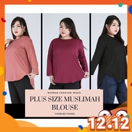CY 5091 WOMAN PLUS SIZE MUSLIMAH OFFICE BLOUSE SHIRT KOREA WEAR / FASHION BLOUSE / MUSLIMAH BLOUSE /