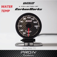 Works Pro IV 4 Carbonetic Euro Series Gauge Water Temp -Coolant Water Temperature Meter