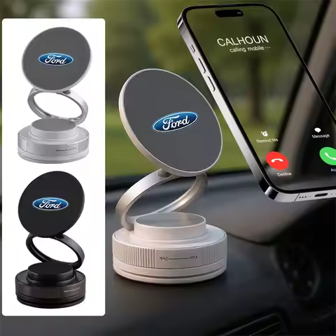 1PCS ABS 360 Adjustable Vacuum Magnetic Phones Holder Valve Cap For Ford Focus 2 MK5 Fiesta MK7 Mond