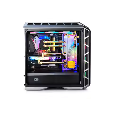 Bykski Water Cooling RGB Reservoir Distro Plate for CoolerMaster H500P H500M Chassis Reservoir RGV-C