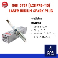 【100% ORIGINAL】 NGK 5787 (ILZKR7B-11S) IRIDIUM LASER PLUG - HONDA CIVIC/ CITY/ ACCORD/ CRV SPARK PLU