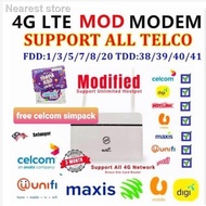 ஐModified RS860 Unlimited Hotspot 4G LTE Modem Router MOD Wifi All Telco 6 MONTH WARRANTY FREE CELCO
