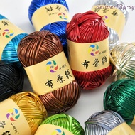 DELMER13P Crochet Yarn, Colorful Shiny Imitation Leather Yarn, Thread Metallic Style Sewing Knitting