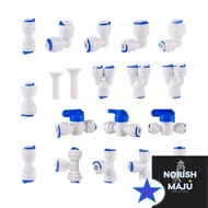 SGdailyToolsMix 1/4" 3/8" OD Hose Tube Reverse Osmosis Aquarium Quick Fittings RO Water Elbow