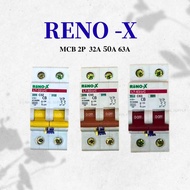 RENO-X MCB 2 Pole 32A / 50A / 63A Mini Circuit Breaker 2P Protection Switch