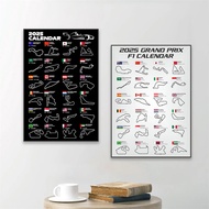 2025 F1 Track Formula 1 Racing Art Print F1 Cars Speeding Circuit Poster Formel 1 Racing Wall Decor 