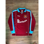 West HAM HOME RETRO Ball JERSEY 1999 LONGSLEEVE