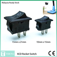 KCD1 Rocker Switch 10*15mm / 15*21mm Mini Push Button Switch ON-OFF-ON 2 Pins