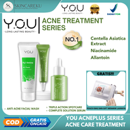 paket bundling 3 in 1 skincare jerawat You Acne Treatment  Bundle facial wash acne spotcare serum