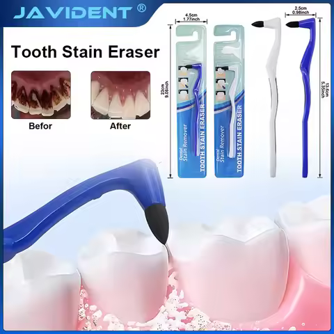 JAVIDENT 2Pcs Oral Dental Tool Teeth Polishing Clean Pick Tooth Stain Eraser Tartar Remover Whitenin