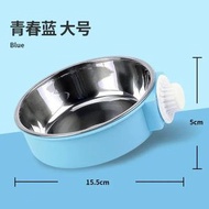 貓碗寵物碗食盆不鏽鋼貓咪懸掛式掛籠子貓糧兔子盆狗碗防打翻水碗