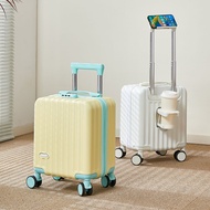 Lightweight Luggage 14 Inch with Cup Holder Hand Carry Luggage 7KG 360° Universal Wheel Travel Bag