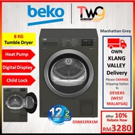 [FREE SHIPPING] Beko Heat Pump Dryer (7KG) DPS7405XW3 / (8KG)  DHX83420W (White) / (8KG) DS8433RX1M (Grey)