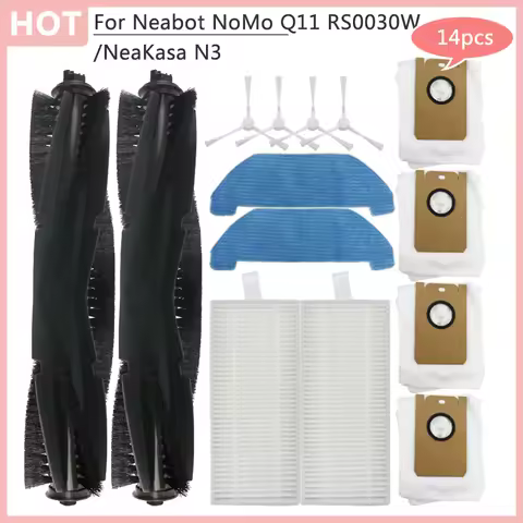 Fit For Neabot NoMo Q11 RS0030W NeaKasa N3 Spare Parts Main Side Brush Mop Rag Hepa Filter Dust Bag 