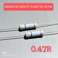 (5 PCS) 2WATT 2W 0.47R 0R47 OHM CF 5% ROHS RESISTOR