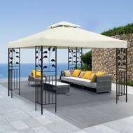 3 x 3(m) Gazebo Canopy Roof Top Replacement Cover Spare Part,Gazebo Canopy Replacement Top Waterproof Cover - Outdoor Gazebo Canopy Cover - Double Tier UV30 Cover for Canopies, Garden, Patio, Yard Tent