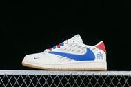Travis Scott x Fragment Design x Air Jordan 1 Low OG SP AJ1 喬1 蛇年限定 藍勾生膠 藍紅灰豬八 低幫文化休閑板鞋 XS3086 01161