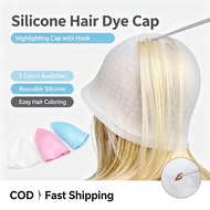Hair Coloring Highlighting Cap Reusable Silicone Highlight Cap Pull Through Caps For Hair Dying Fros