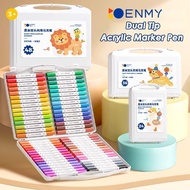 ENMY Dual Tip Acrylic Marker Pen Acrylic Paint Drawing Colouring Painting Art Multi Surface Use Mark