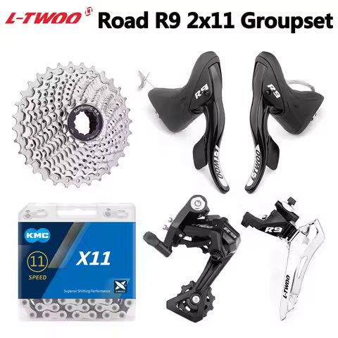 LTWOO R9 2x11 Speed Road Bike Derailleurs 22S FD + RD + X11 Chain + SUNSHINE Cassettes 11V Groupset 