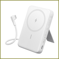 ♧ ◮ ✻ Anker by Zolo Power Bank 30W Wireless  Magnetic 10,000mAh Portable Power with Build in Cable