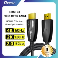 DTECH HDMI Fiber Optic Cable 4K 60Hz 18Gbps HDR 444 422 420 Sub-sampling High Speed in-Wall Rated