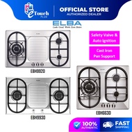 Elba 3 / 2 Burner Stainless Steel Built In Gas Hob With Safety Cut Off 3 Burner EBH9930 / EBH6630 / 