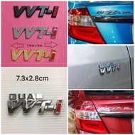 Toyota Logo Emblem Dual vvti vvt-i Gold chrome myvi Daihatsu Sirion Toyota Vios TRD Toyota Passo vvt