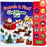 Search & Find Christmas Fun Book With 10 Buttons D2F4 Buku Cerita Kanak Kanak Buku Cerita Kanak Kana