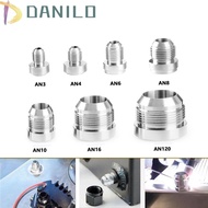 DANILO Silver Male Aluminium Weld, Round Base External Thread Straight Male Weld Fitting Adapter, We