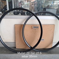 RIMS MULLET 29 DAN 27.5 INCH DOMINATE PATROL LEBAR 35MM BLACK - VELG SEPEDA - Goes Store87