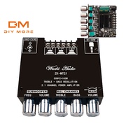 DIYMORE ZK-MT21 Mini Amplifier Board 2.1 Channel Bluetooth 5.0 Subwoofer Amplifier Board 50WX2 100W Power Audio Stereo Bass AMP AUX