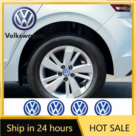 2026 Hot 70/80/90/100/120MM 4PCS Car Wheel Hub Caps Emblem Badge Sticker Decor For Volkswagen VW GTI