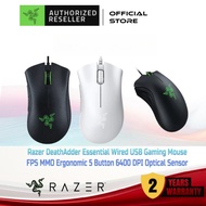 Razer DeathAdder Essential 6400 DPI Gaming Mouse | USB Wired RGB Backlight 5 Programmable Buttons 96