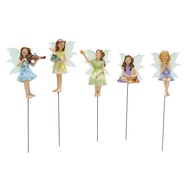 5 Pcs Mini Fairy Figurines Resin Flower Fairies Ornament Flowerpot Insert Tiny Fairy with Glow in Da