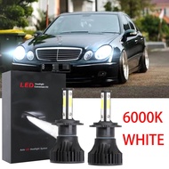 For Mercedes E Class W211 S211 (Headlight Lamp) - Front LED Headlight Bulbs Conversion Kit 6000K 12V