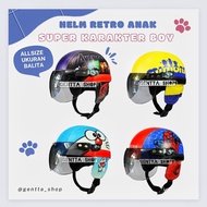 HELM ANAK RETRO KARAKTER  - HELM ANAK LAKI LAKI - HELM KARAKTER - HELM BOGO - HELM ANAK 5 TAHUN - HELM SEPEDA