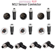 COTTONIX M12 Sensor Connector, Connector Sensor Plug M12 Aviation Plug, Power Adapte Waterproof M12 