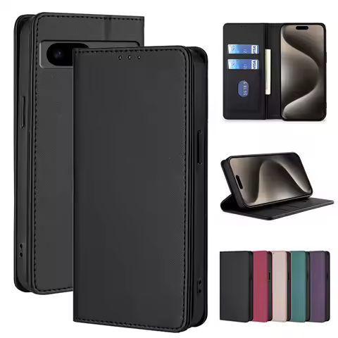 Leather Wallet Phone Case for Google Pixel 2 3A 4A 5A 6A 7A 8A 9 XL Pro 4G 5G Flip Cover Protective 