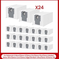 24 Dust Bags for Roborock Q Revo/Qrevo S/Qrevo Pro/Qrevo Plus/Qrevo Master/Qrevo Curv/S8 MaxV Ultra/