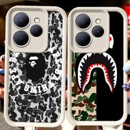 H118 Bape Shark White Casing for Tecno POP Spark GO1S 8 4 9 20 GO 7 Pova 5 GO1 6 Camon 12 GO2 40 Pro