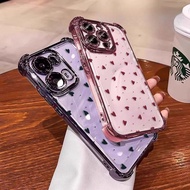 Case For Motorola MOTO Edge 50 60 FUSION 5G G60 G06 G24 Little Love Heart Plating Cute Soft Shockpro