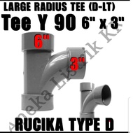 RUCIKA D CONNECTION TY 90 degrees 6x3 INCH TEE Y 6" x 3" TEE WAY TY