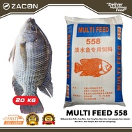 Dedak Ikan 558 20KG/Multi-Feed 558/Fish Pellet/Makanan ikan