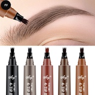 PW Eyebrow pencil, liquid texture, 4-point brush head, waterproof, long-lasting