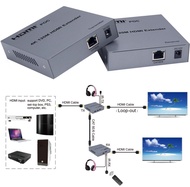 120m POC 4K HDMI Extender Over RJ45 Ethernet Cat5e Cat6 Cable Transmitter Receiver for PS3 PS4 PS5 Camera PC to TV monitor