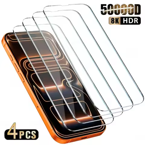 4pcs Tempered Glass For iphone 17 Pro Max Air 16 16e 15 14 13 12 11 6 7 8 Plus Mini X Xr Xs Max Prot