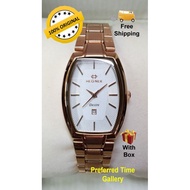 (Ladies) 100% ORIGINAL HEGNER 8-166325LPR White Dial,Rose Gold Case &amp; Band,Date Display Stainless Steel Watch