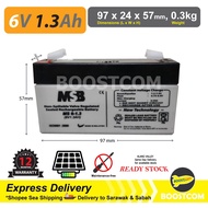 MSB 6V 1.3 AH 1.3AH Sealed Lead Acid Battery Bateri For Solar UPS MS 6-1.3 MS6-1.3