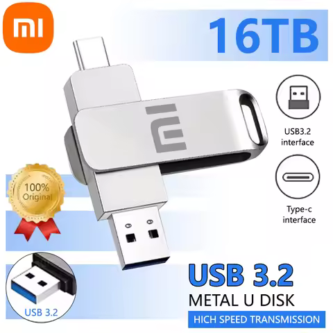 Xiaomi USB 3.2 16TB USB Flash Drive Memory Type-c 2-In-1 8TB 16TB OTG Pendrive 4TB High Speed Flash 